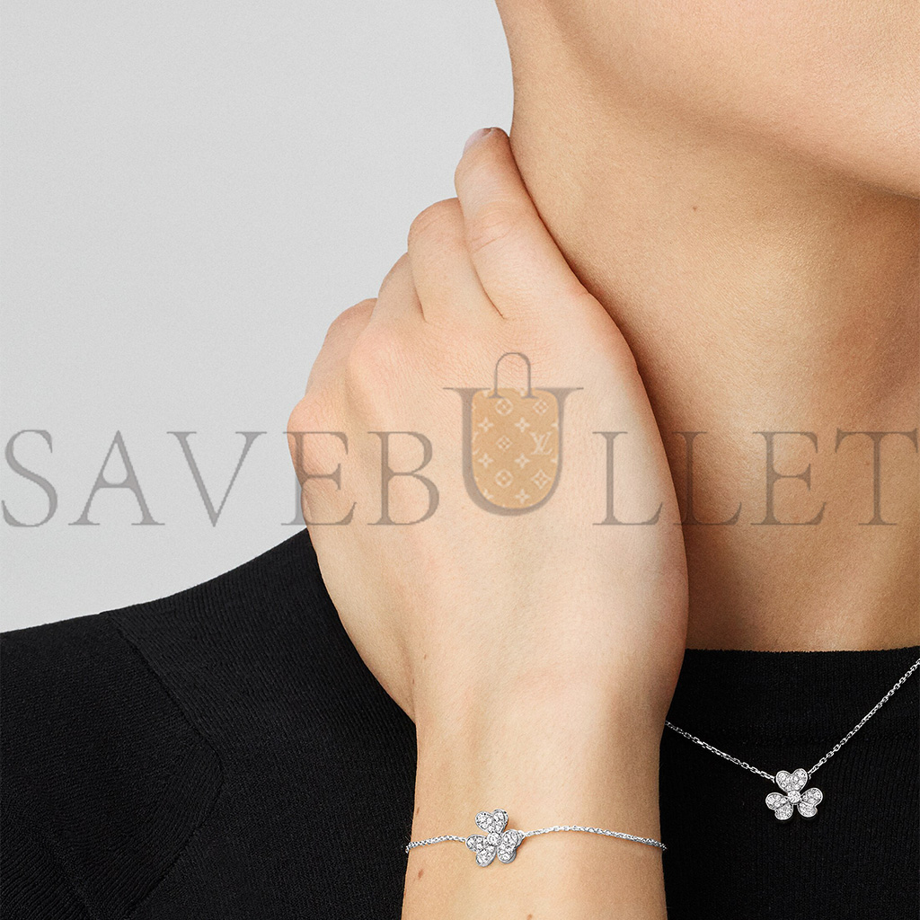 v*n cl*f arpels frivole pendant, mini model - white gold, Di*m*nd vcarp3w300